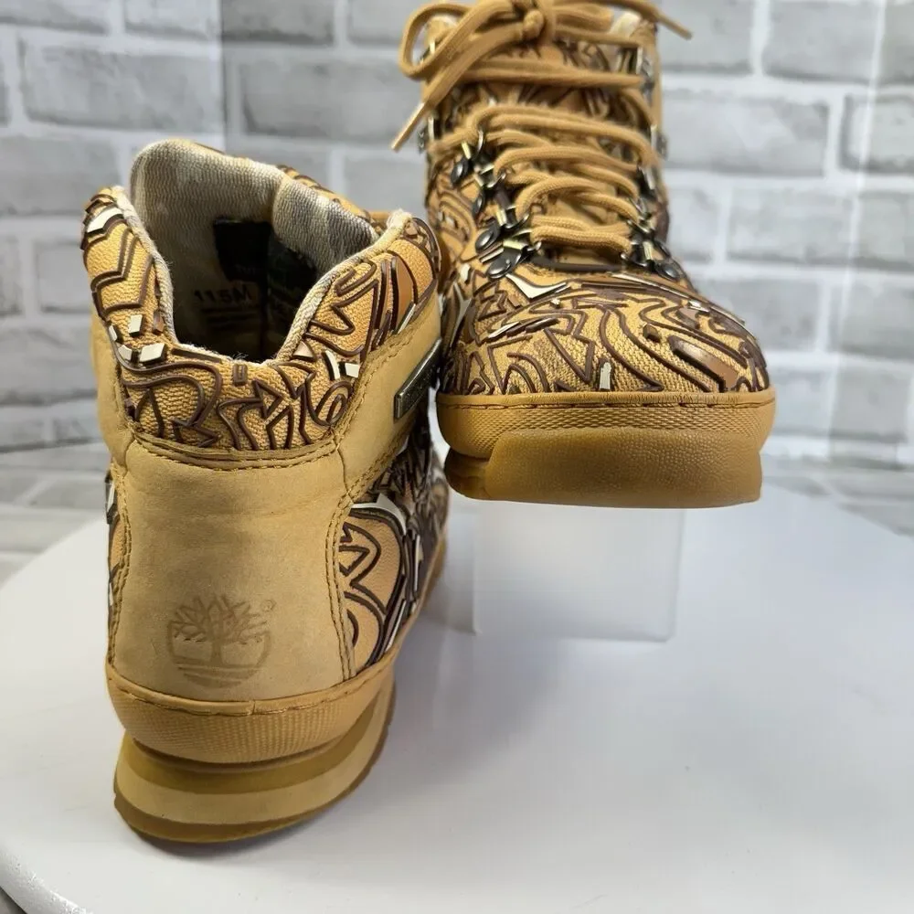 Timberland Ventech III Graffiti Graphic Field Boots Wheat 11.5- Limited Edition